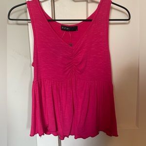 Brit & Bri pink flowy tank top size XS